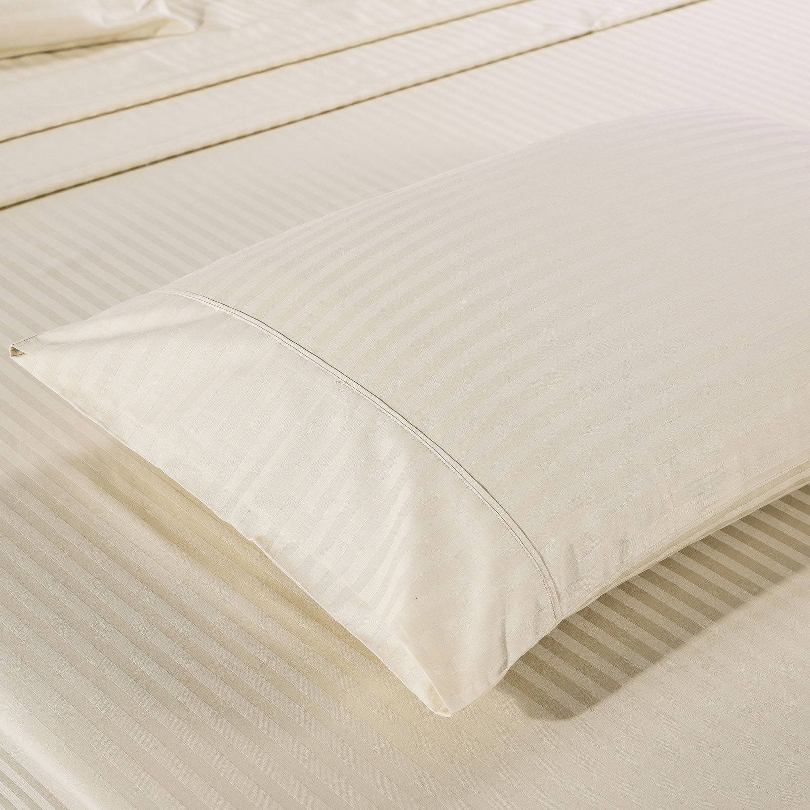 Kensington 1200Tc Cotton Sheet Set In Stripe-King - Sand