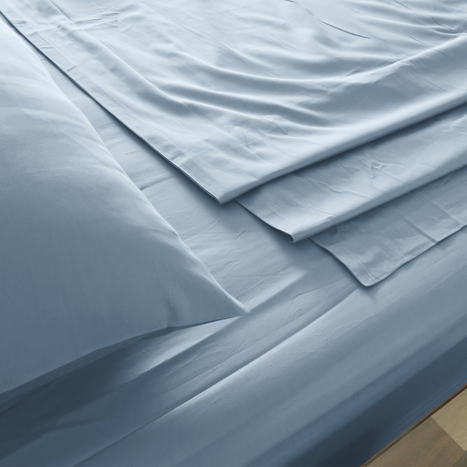 Royal Comfort - Balmain 1000TC Bamboo Cotton Sheet Set - King - Blue Fog