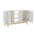 Merlin White Modern Retro Sideboard Buffet Table