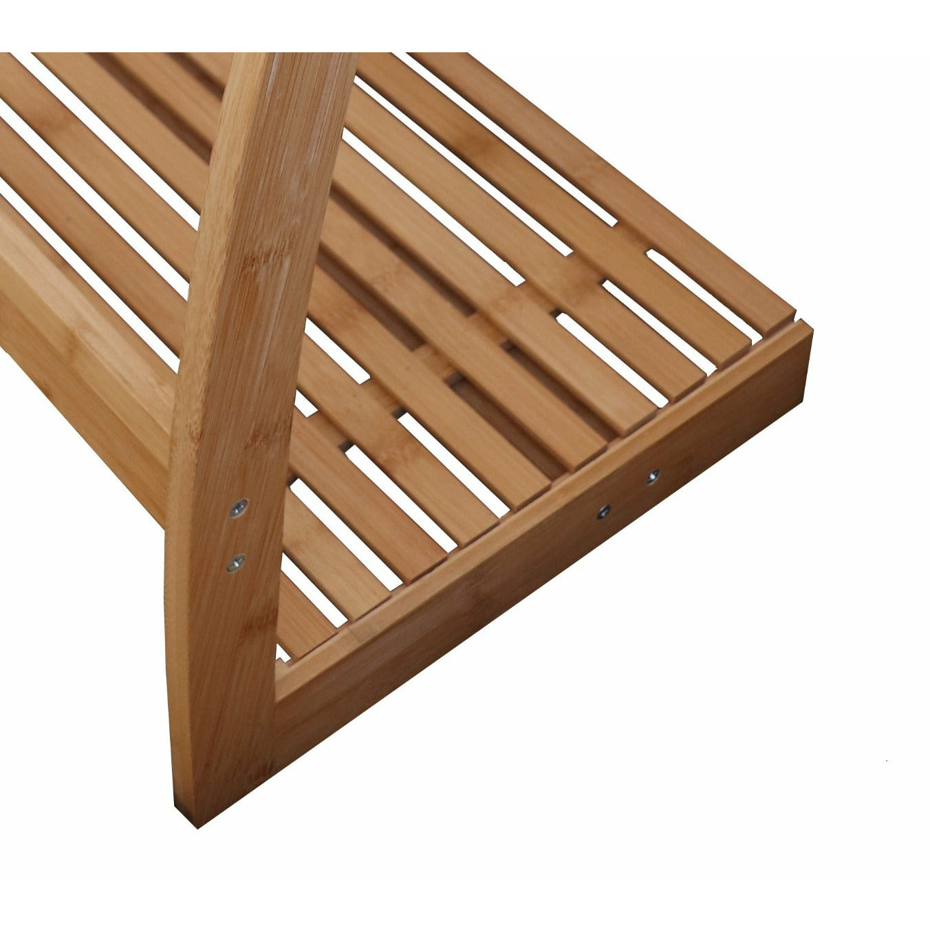 Bamboo Towel Bar Metal Holder Rack 3-Tier Freestanding and Bottom shelf for Bathroom