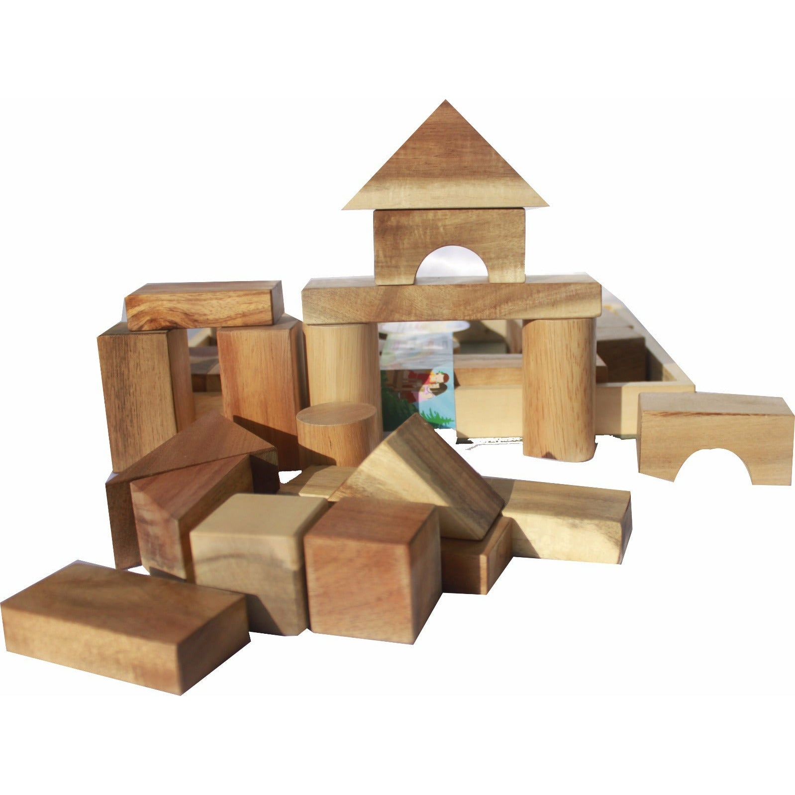 NATURAL WOOD BLOCKS 34 PCS