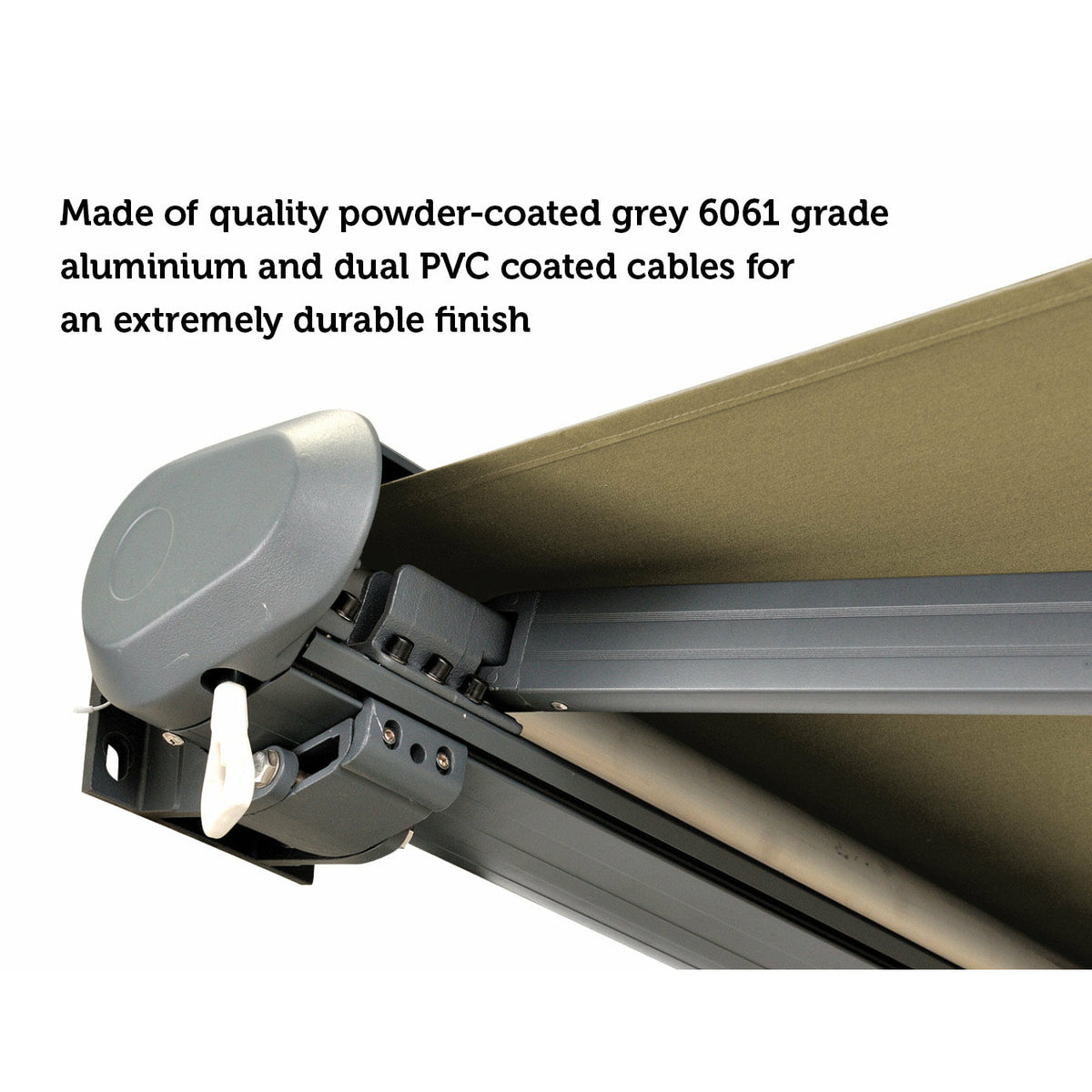 5.0m x 3.0m Retractable Folding Arm Awning Heavy Duty Full Cassette Motorised