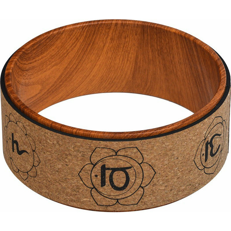 Yoga Pilates Wheel Cork Circle Prop Back Chest Hips Abdomen Stretch Roller