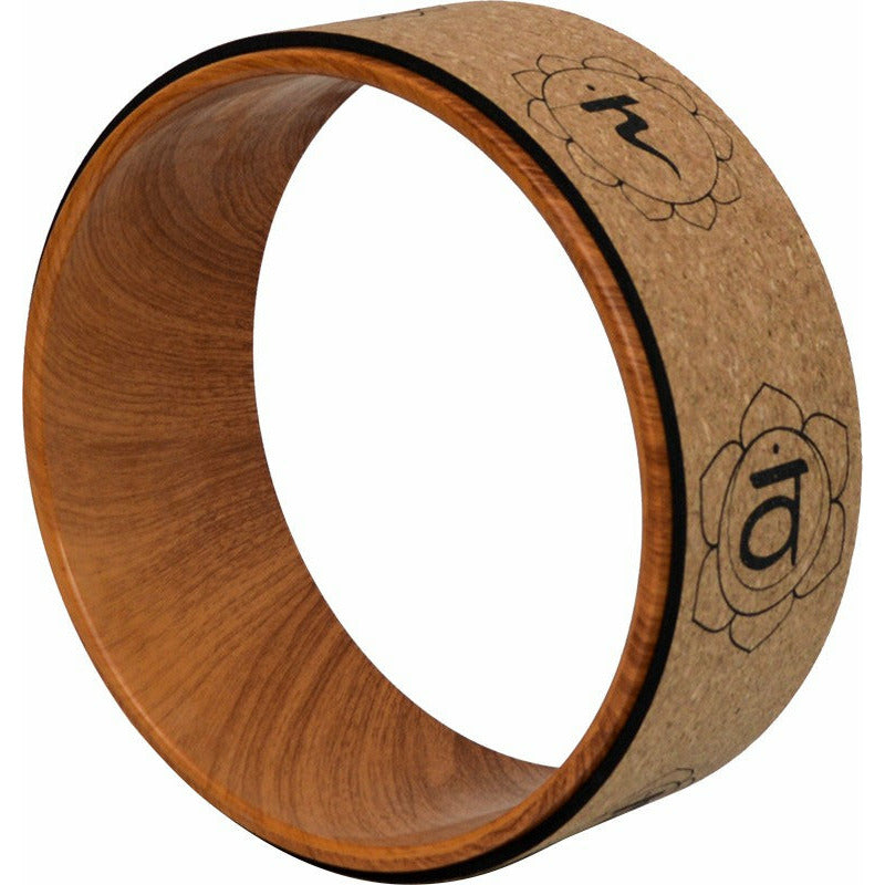 Yoga Pilates Wheel Cork Circle Prop Back Chest Hips Abdomen Stretch Roller