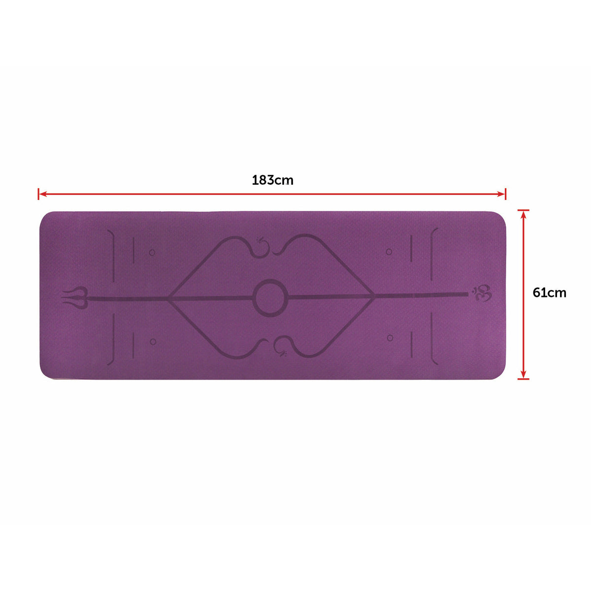 8mm TPE Yoga Mat Exercise Fitness Gym Pilates Non Slip Dual Layer