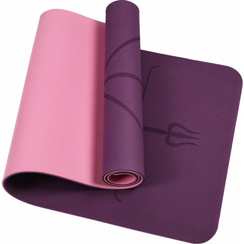 8mm TPE Yoga Mat Exercise Fitness Gym Pilates Non Slip Dual Layer