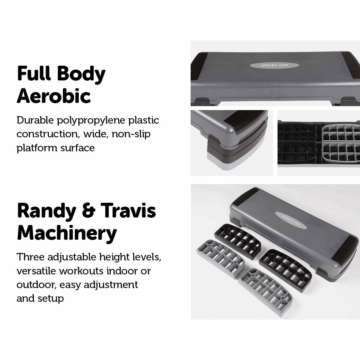 Adjustable Aerobic Step Gym Exercise Fitness Workout