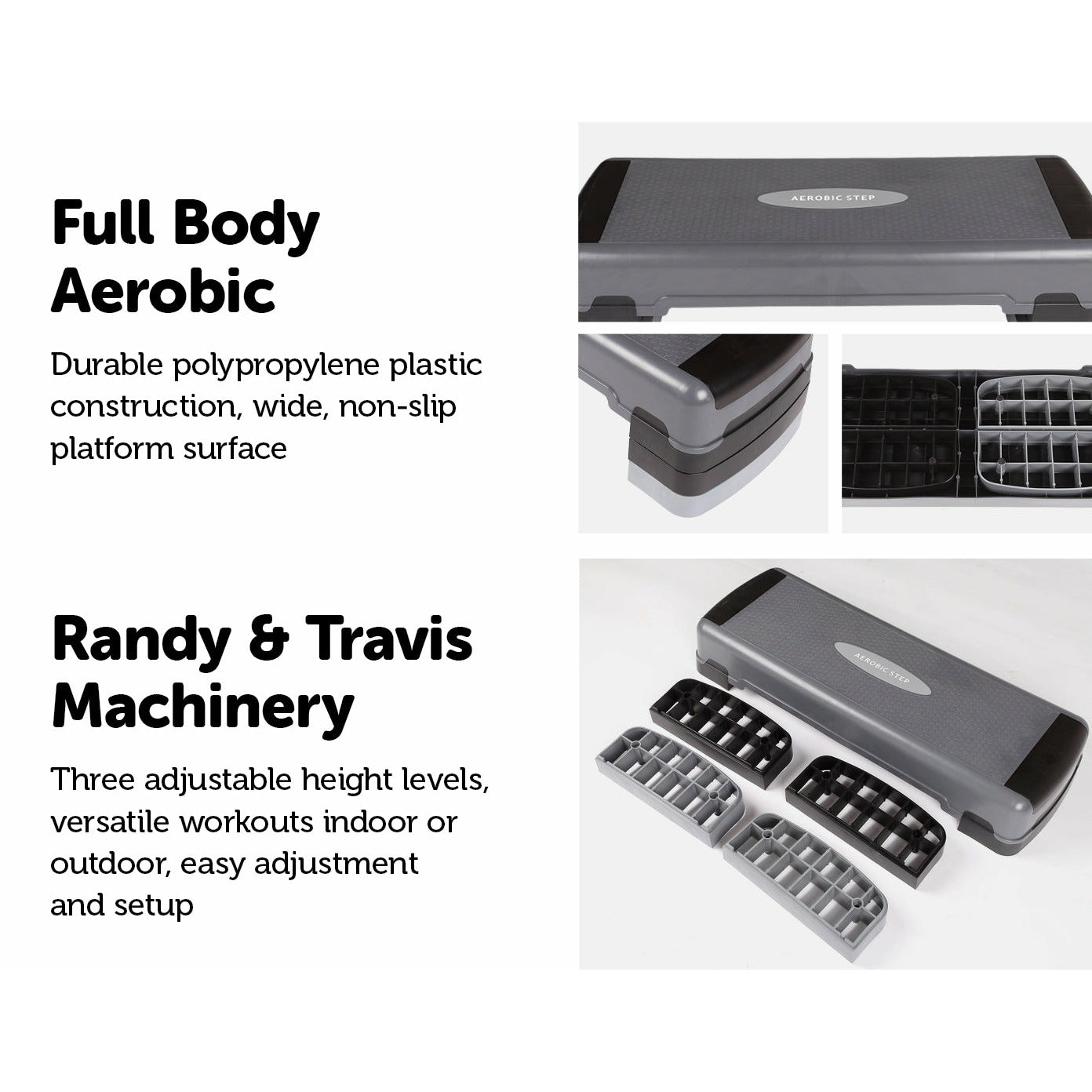 Adjustable Aerobic Step Gym Exercise Fitness Workout