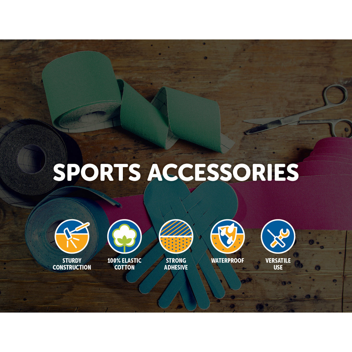 10x 5Mx5CM of Waterproof Kinesiology Sports Tape