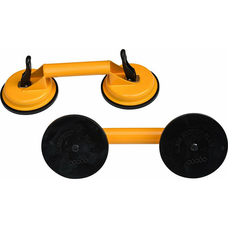 2x 100kg Aluminum Alloy Double Locking Suction Cup Glazer Glass Sucker Lifter