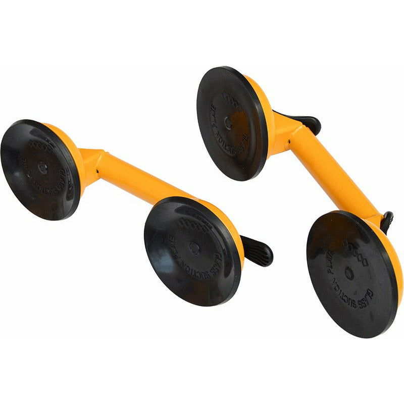 2x 100kg Aluminum Alloy Double Locking Suction Cup Glazer Glass Sucker Lifter