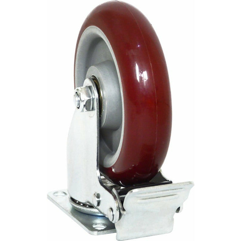 4 X 5" Heavy Duty 400kg Swivel Castor Wheels Trolley Furniture Caster All Brake