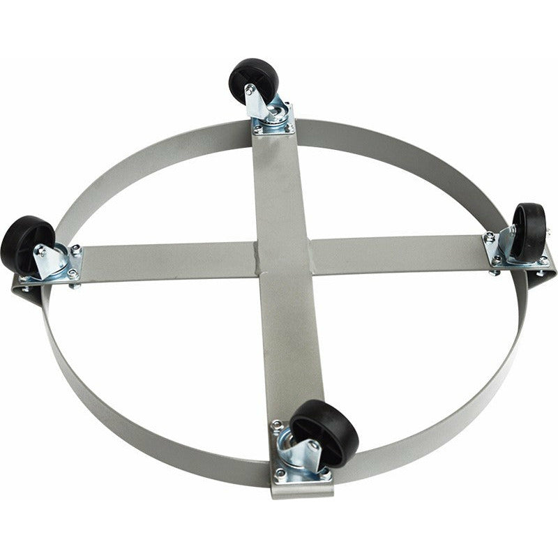 Drum Dolly 450kg 55 Gallon w Swivel Casters Heavy Duty Steel Frame Non Tipping