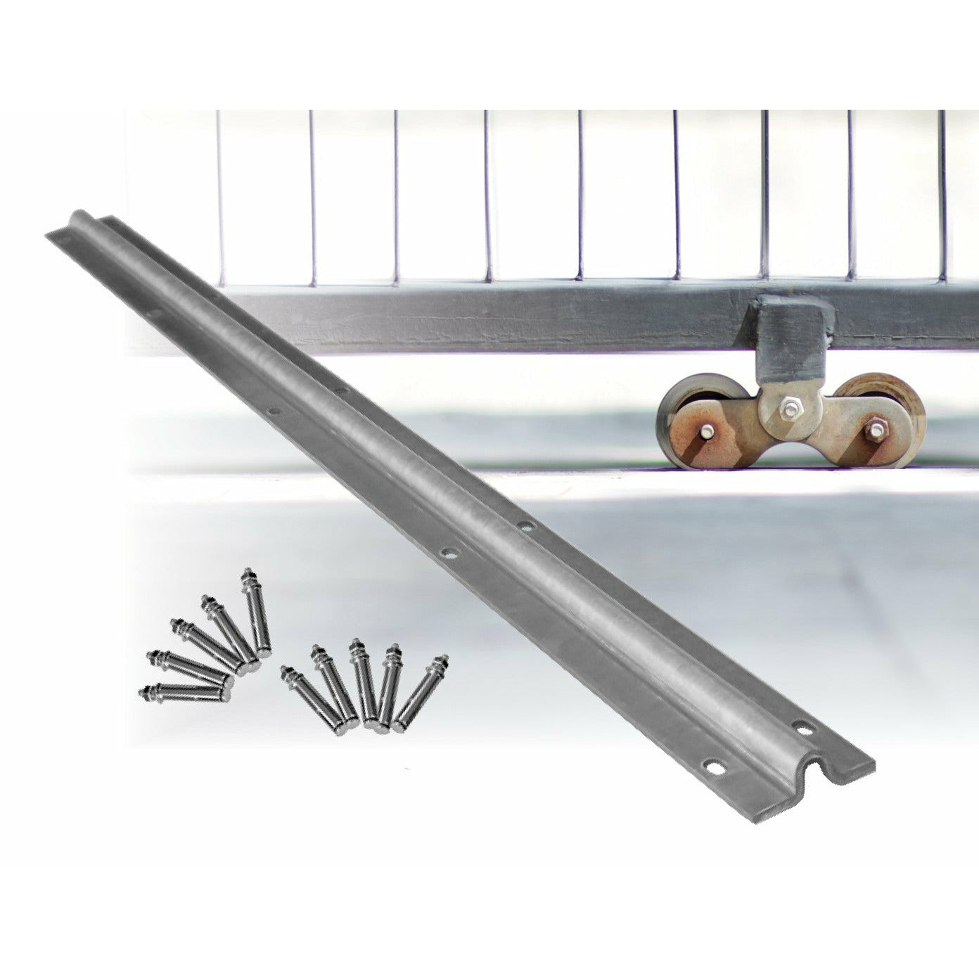 Sliding Gate Hardware Accessories Kit - 4m Track