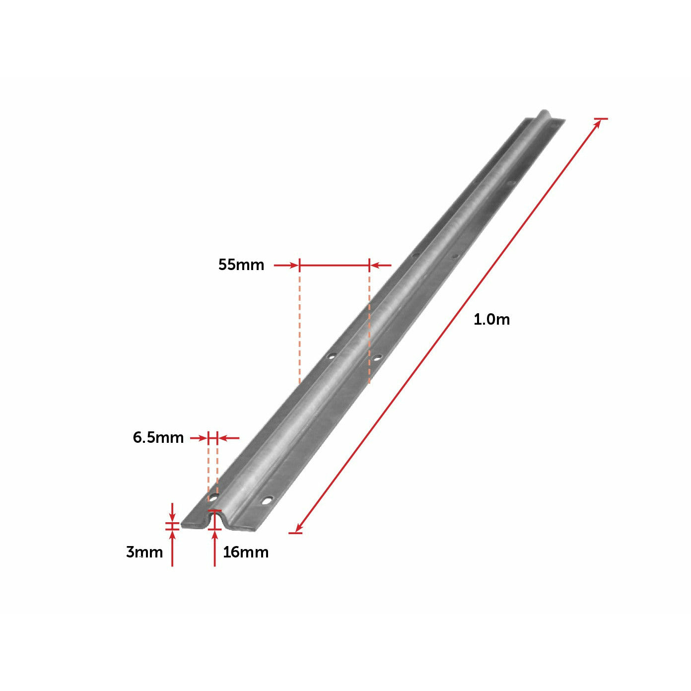 Sliding Gate Hardware Accessories Kit - 4m Track