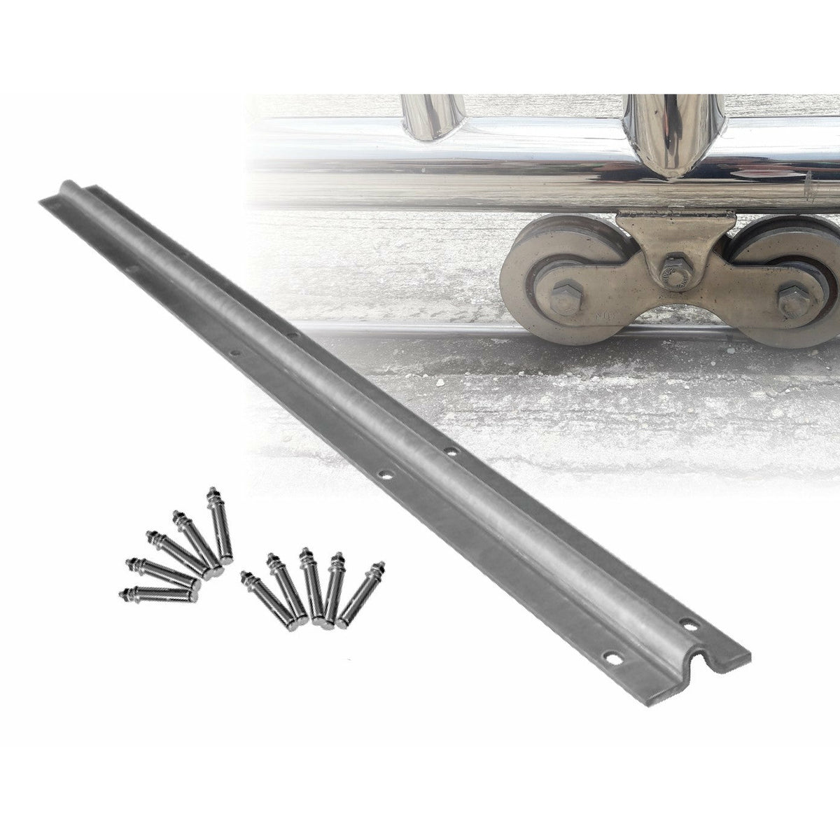 Sliding Gate Hardware Accessories Kit - 2m Track