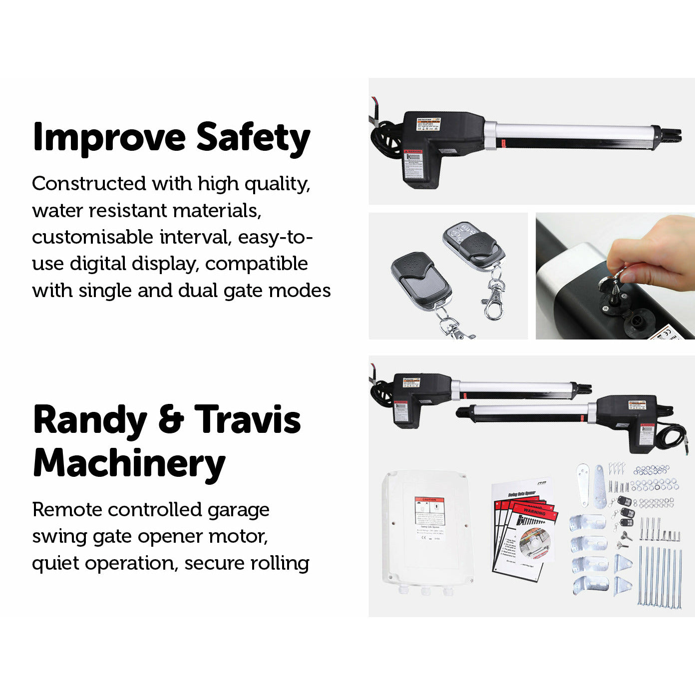 1000KG Double Swing Auto Motor Remote Gate Opener