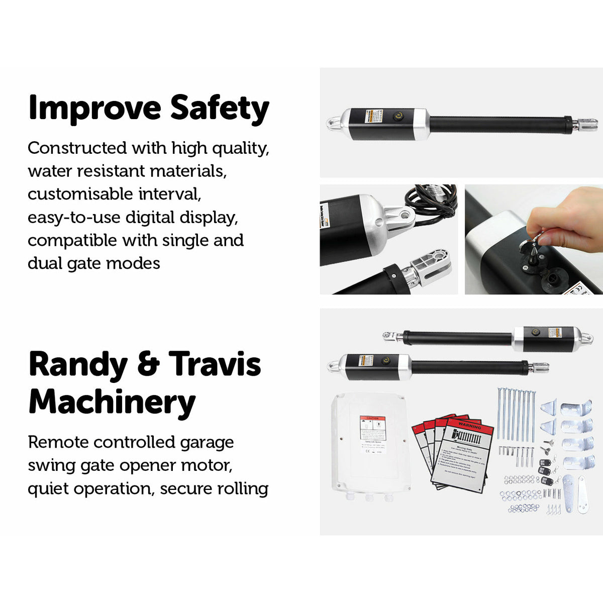 1200KG Double Swing Auto Motor Remote Gate Opener