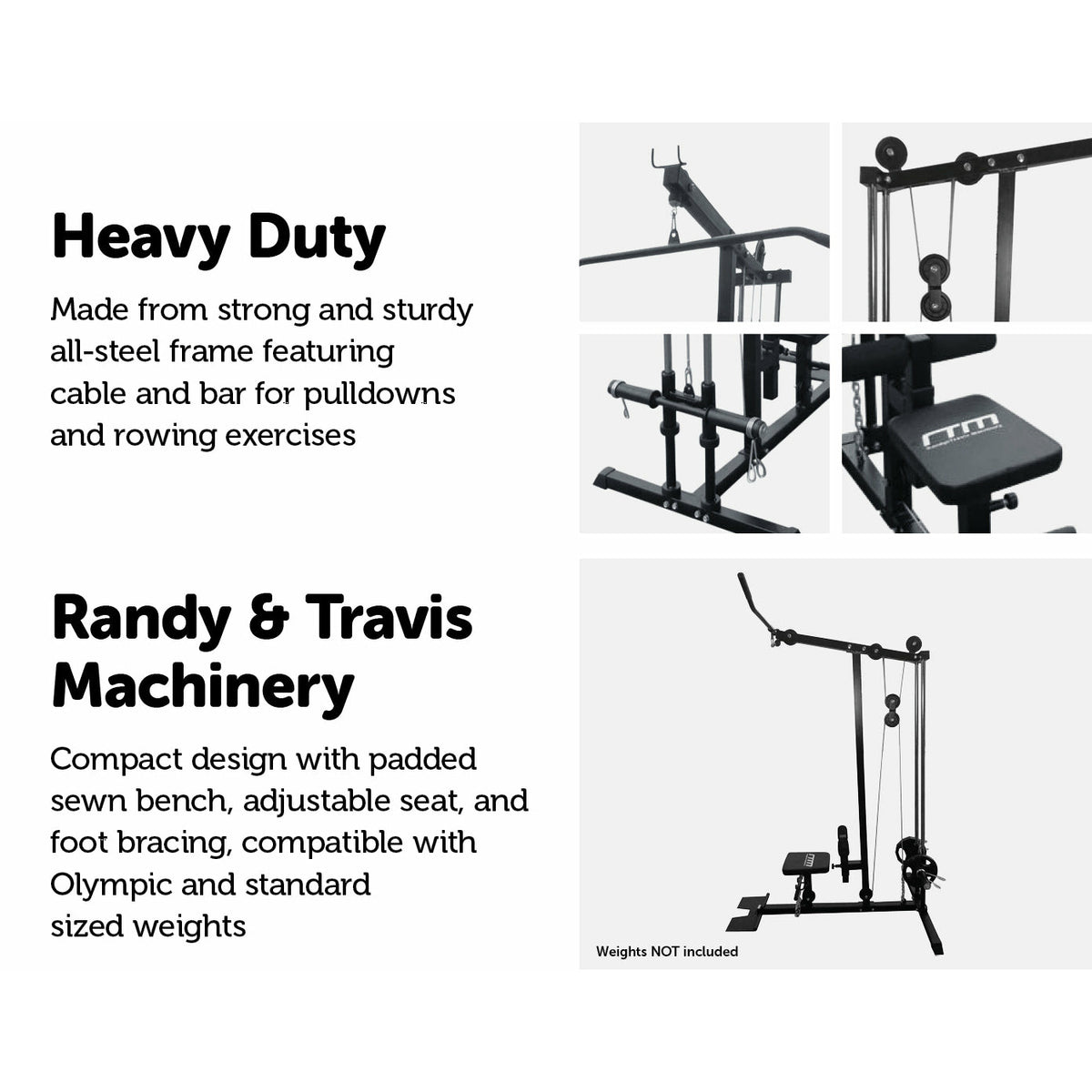 Lat PullDown Low Row Fitness Machine