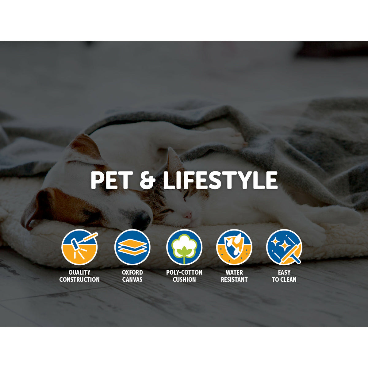 100cm x 80cm Heavy Duty Waterproof Dog Bed