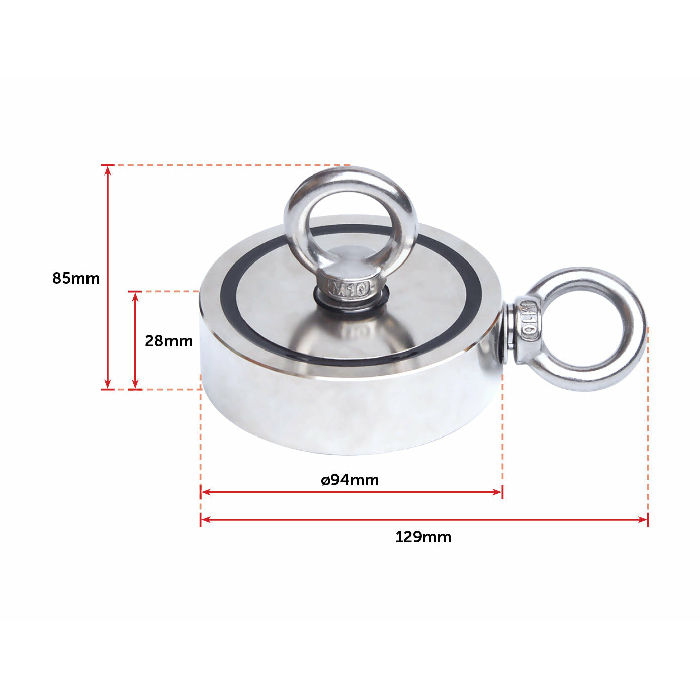 700Kg Salvage Strong Recovery Magnet Neodymium Hook Treasure Hunting Fishing