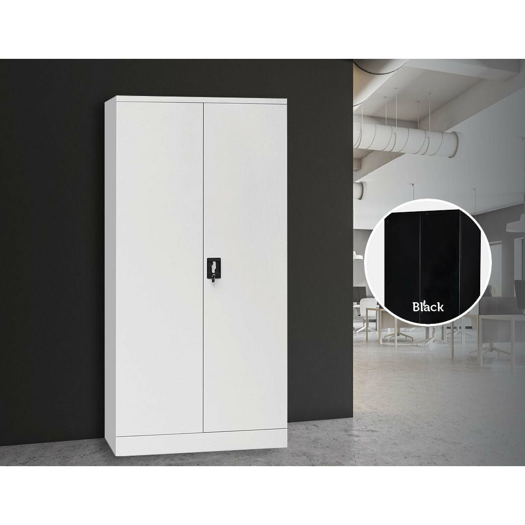 Two-Door Shelf Office Gym Filing Storage Locker Cabinet Safe