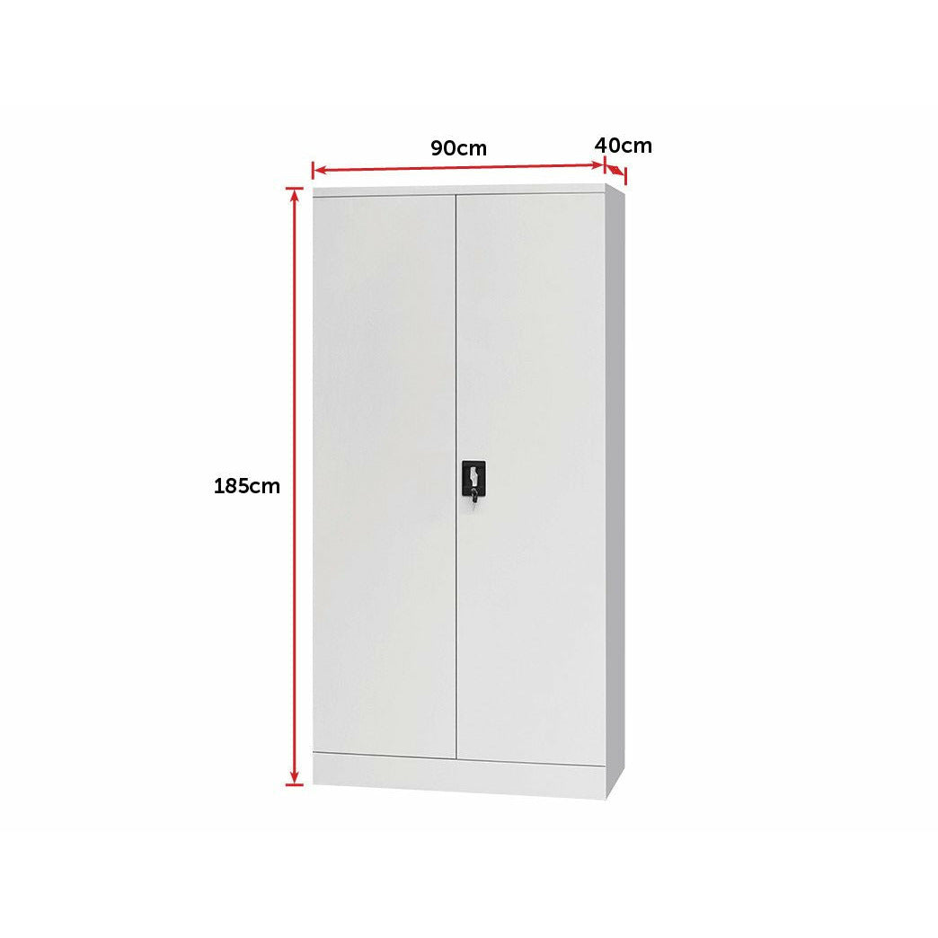 Two-Door Shelf Office Gym Filing Storage Locker Cabinet Safe
