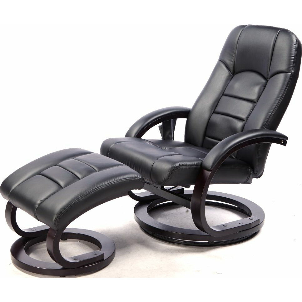 PU Leather Massage Chair Recliner Ottoman Lounge Remote