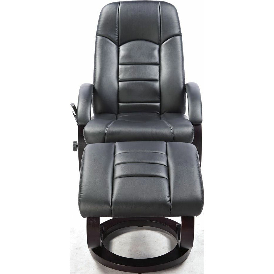 PU Leather Massage Chair Recliner Ottoman Lounge Remote