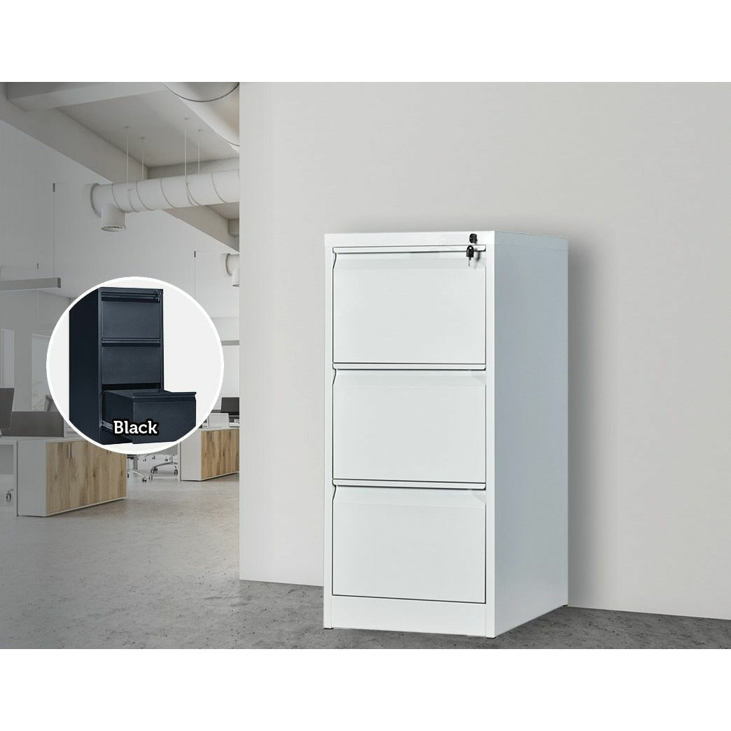 3-Drawer Shelf Office Gym Filing Storage Locker Cabinet