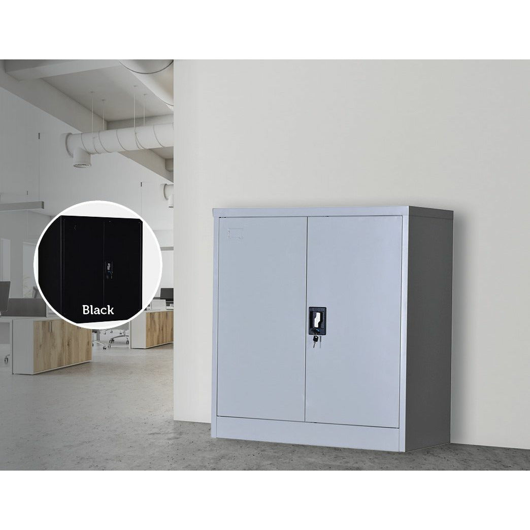 Two-Door Shelf Office Gym Filing Storage Locker Cabinet Safe