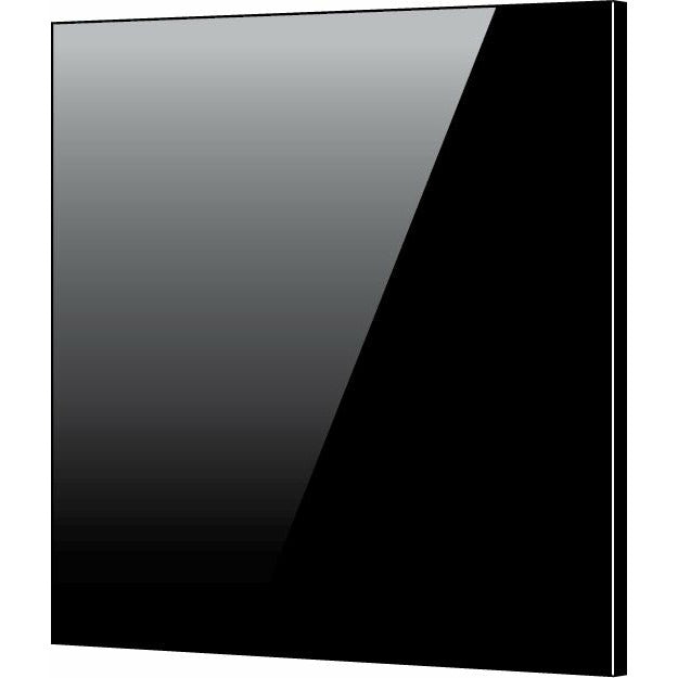 Toughened 60cm x 75cm Black Glass Kitchen Splashback
