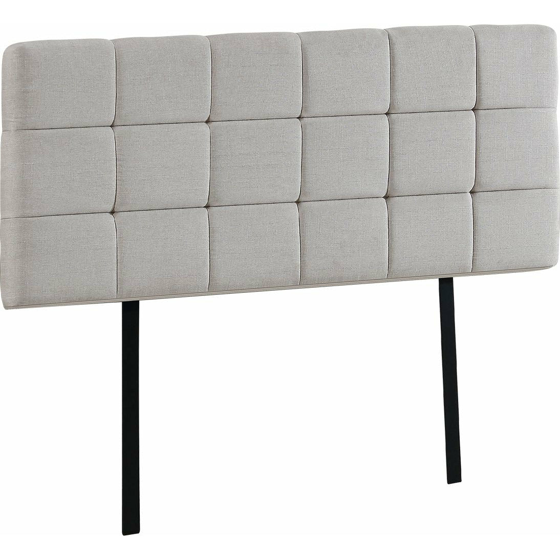 Linen Fabric Double Bed Deluxe Headboard Bedhead - Beige