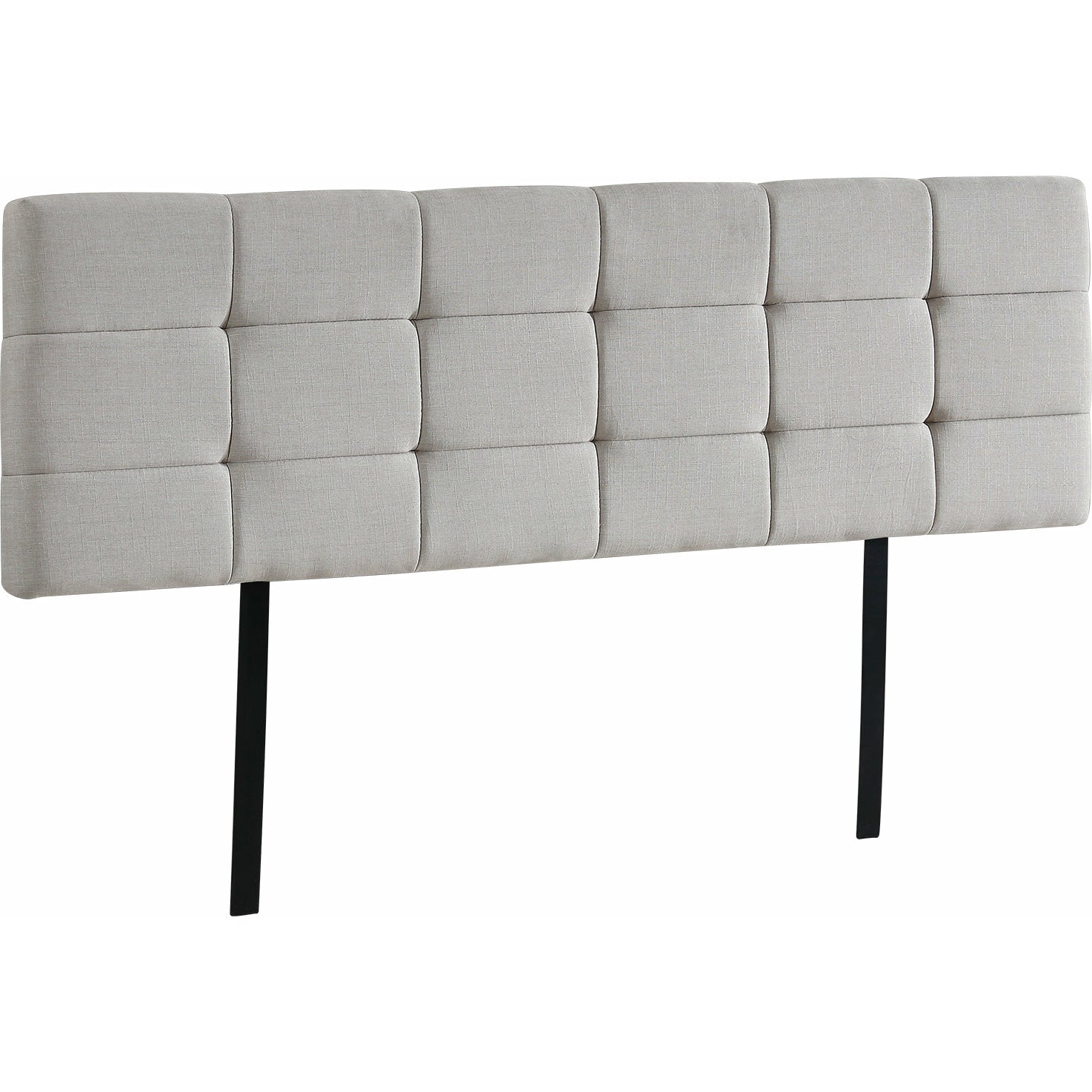 Linen Fabric King Bed Deluxe Headboard Bedhead - Beige