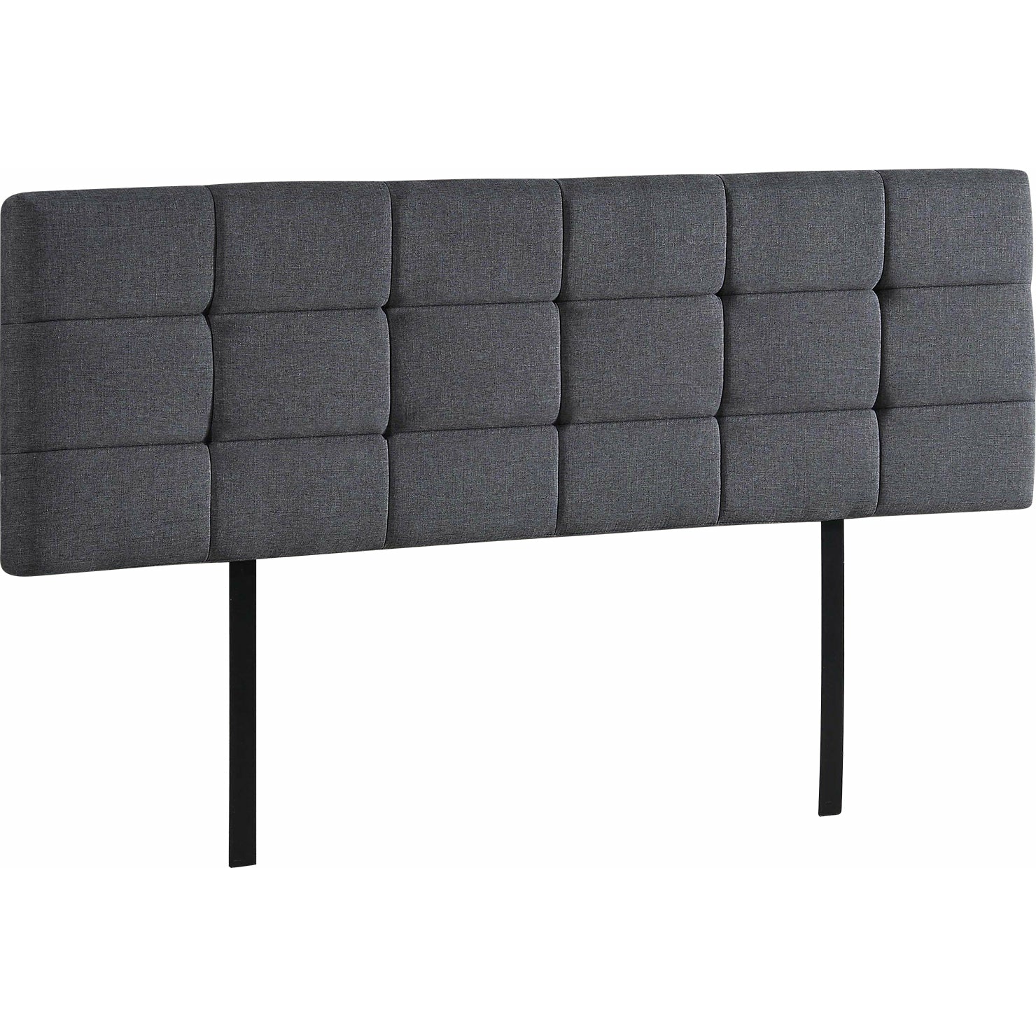 Linen Fabric King Bed Deluxe Headboard Bedhead - Grey