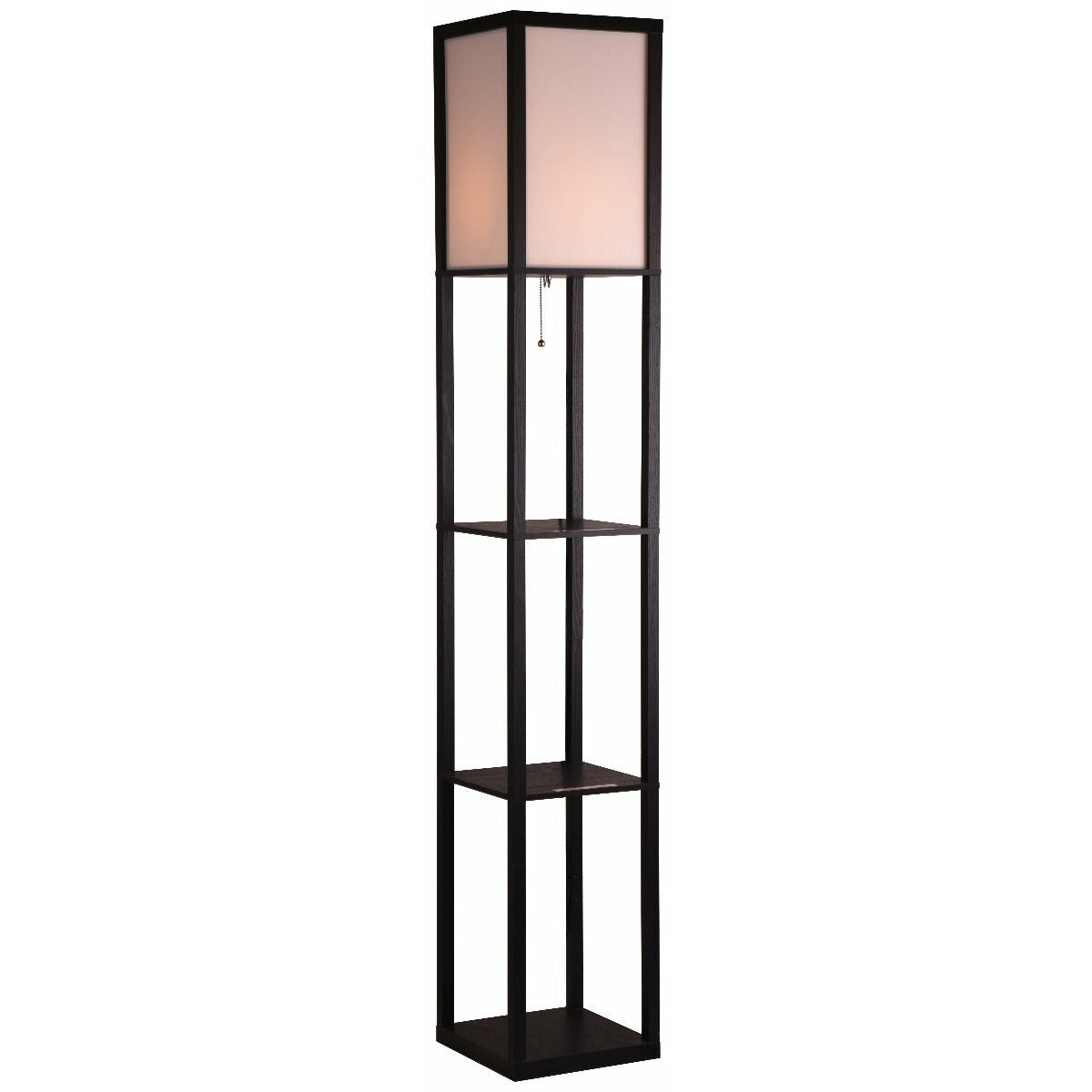 Shelf Floor Lamp - Shade Diffused Light Source with Open-Box Shelves