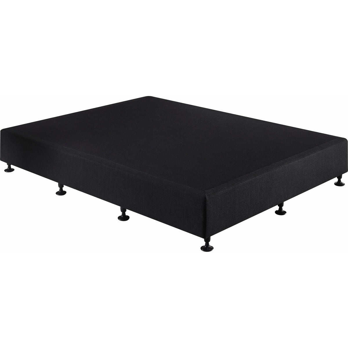 Palermo Queen Ensemble Bed Base Midnight Black Linen Fabric