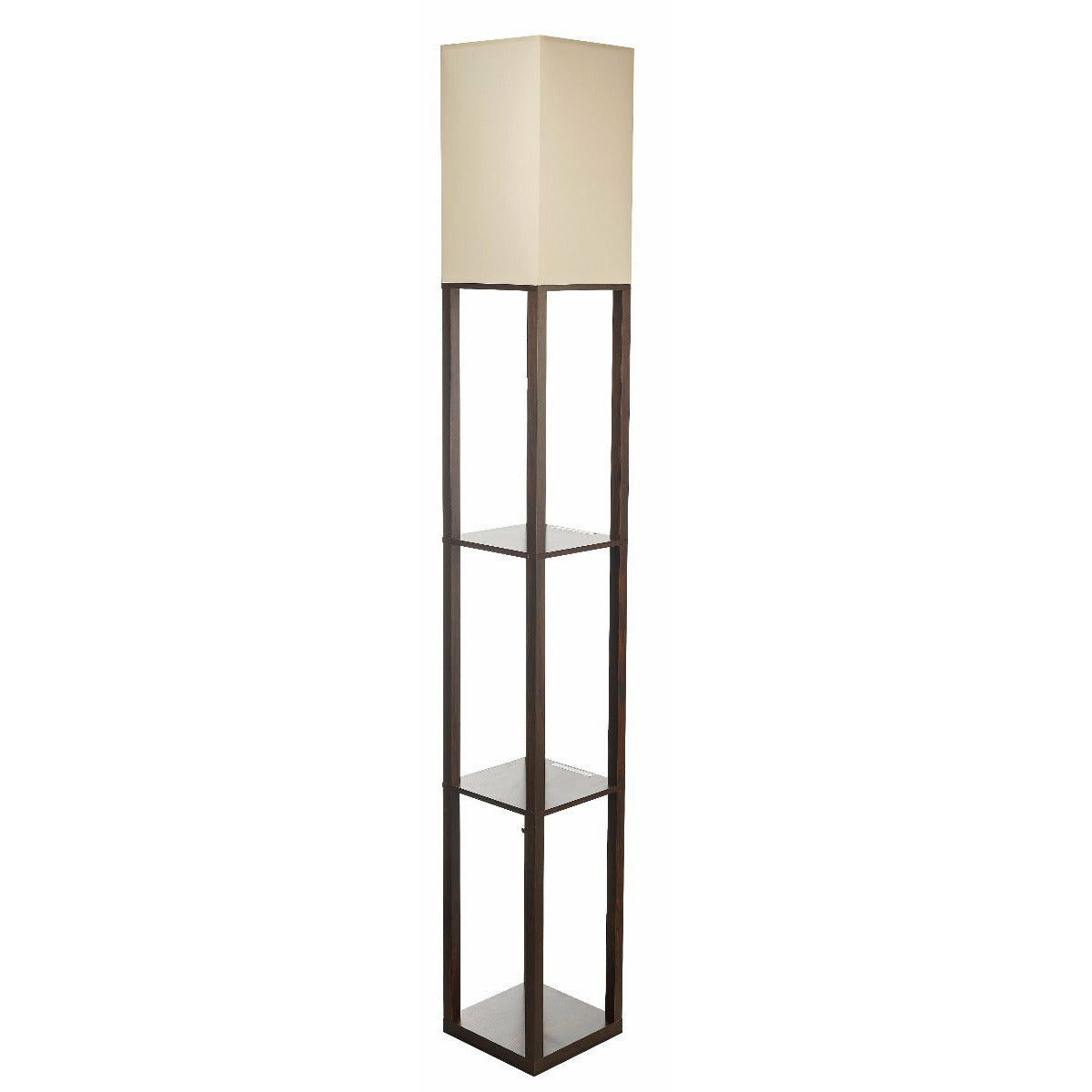 Shelf Floor Lamp - Shade Diffused Light Source with Open-Box Shelves