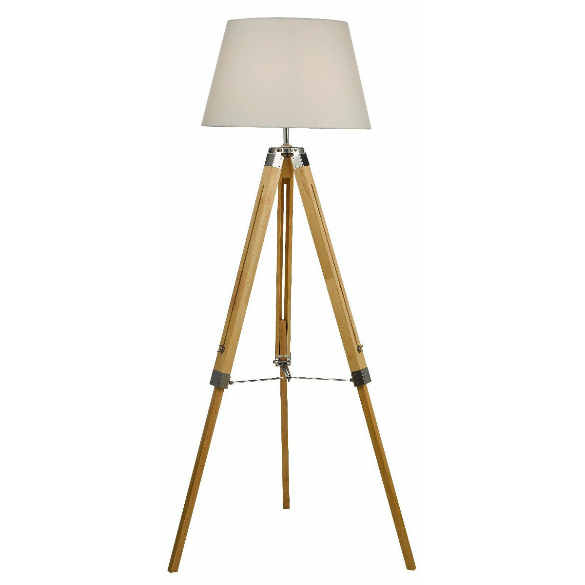 Modern Floor Lamp Wood Tripod Home Bedroom Reading Light 145cm