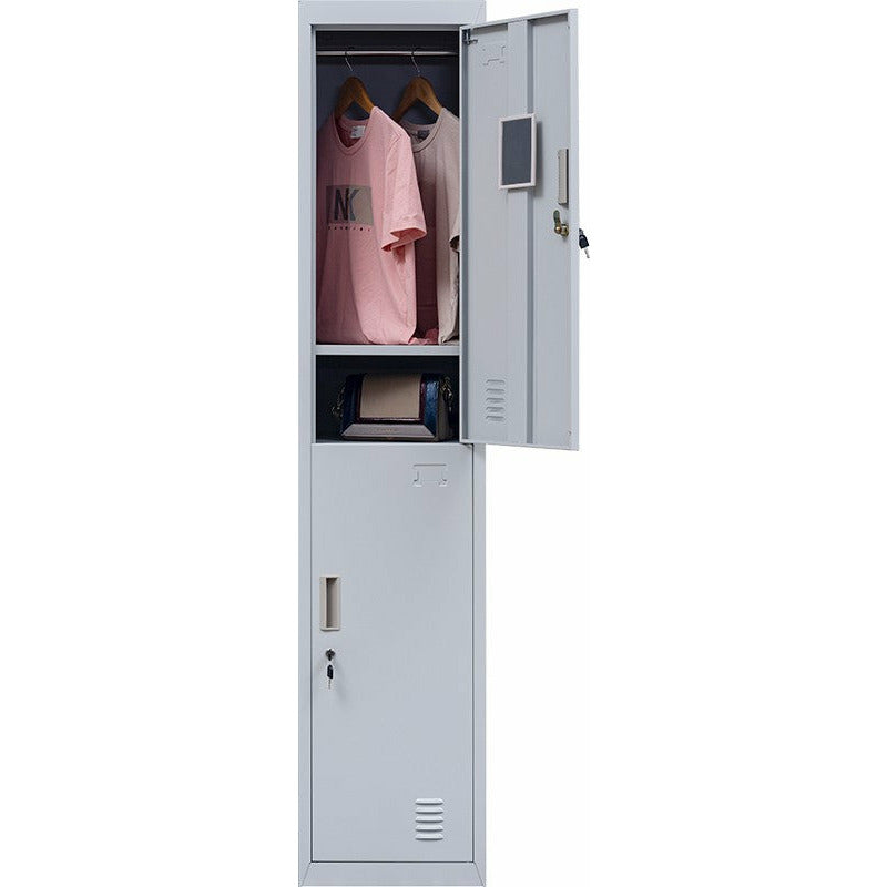 2-Door Vertical Locker for Office Gym Shed School Home Storage