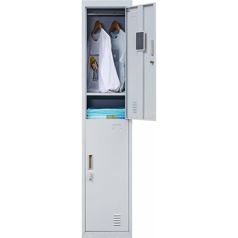 2-Door Vertical Locker for Office Gym Shed School Home Storage
