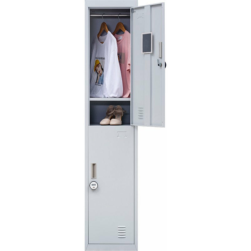 2-Door Vertical Locker for Office Gym Shed School Home Storage