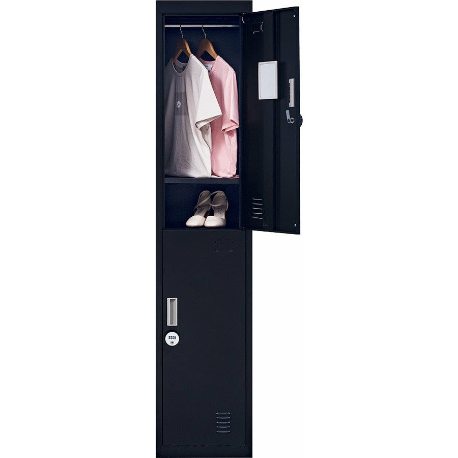 2-Door Vertical Locker for Office Gym Shed School Home Storage