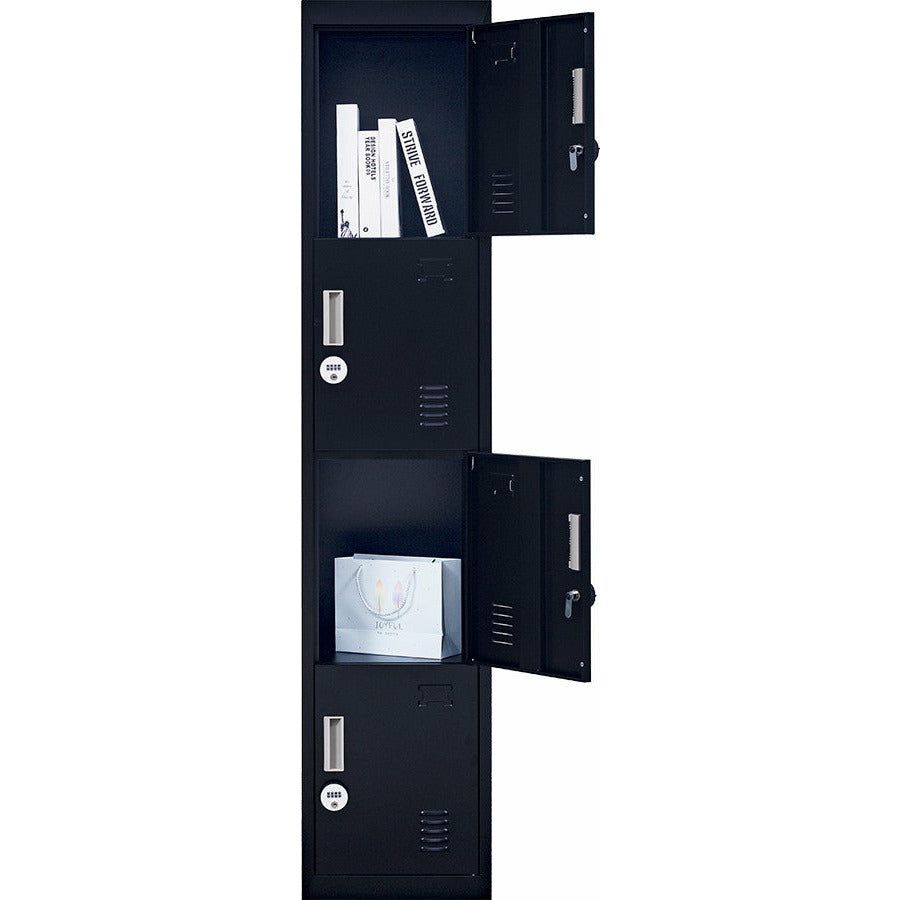 4-Door Vertical Locker for Office Gym Shed School Home Storage