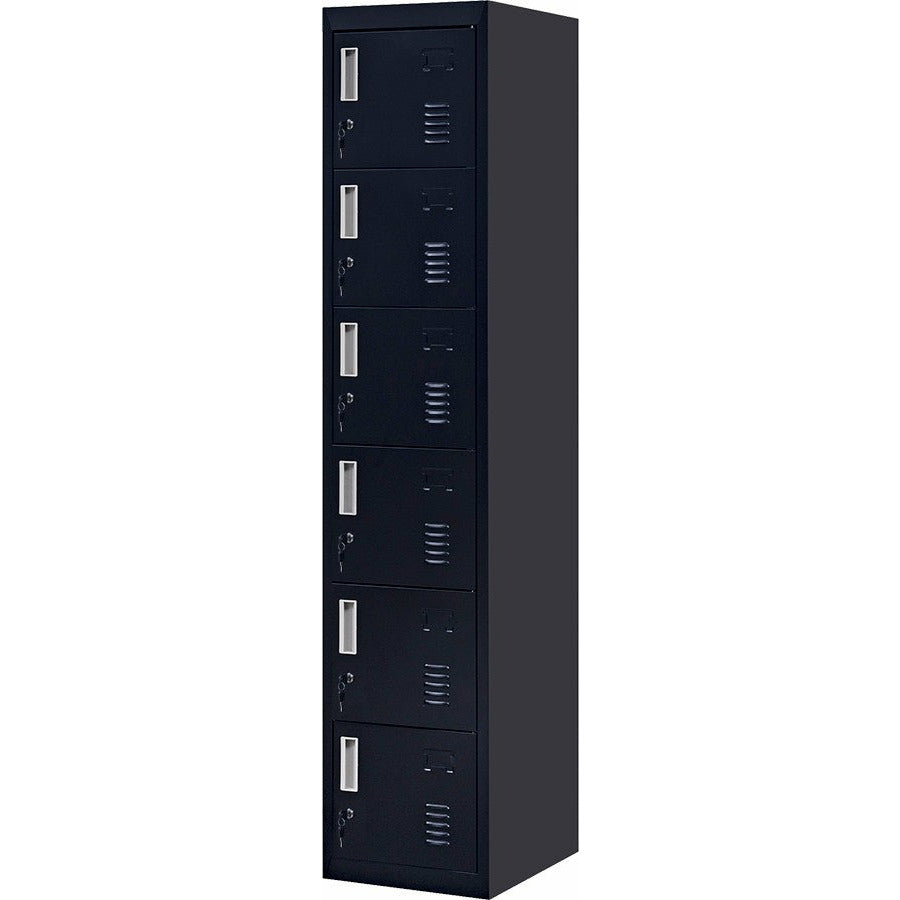 6-Door Locker for Office Gym Shed School Home Storage