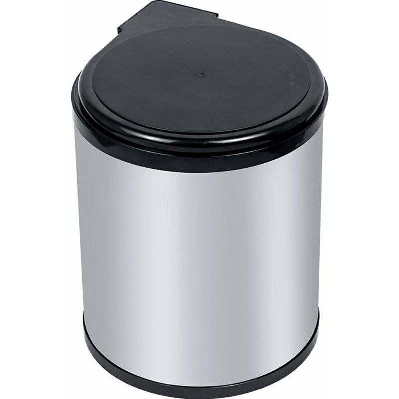 Kitchen Swing Pull Out Bin Stainless Steel Garbage Rubbish Waste Trash Can 14L