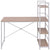 Desk with 4-Tier Bookcase Oak