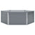 Raised Garden Bed 129x129x46 cm Galvanised Steel Grey