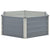 Raised Garden Bed 129x129x46 cm Galvanised Steel Grey