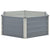 Raised Garden Bed 129x129x46 cm Galvanised Steel Grey